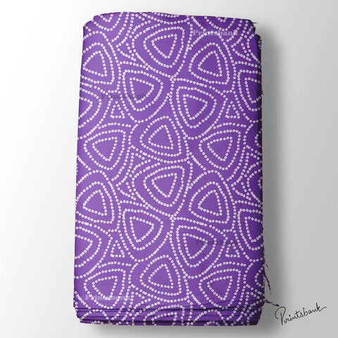 Purple Bandhani Printed Fabric Online India