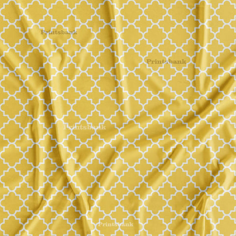 Yellow Mughal Jaal Digital Printed Manufacturer India