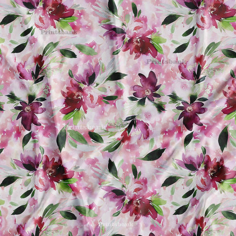 Watercolour Floral Printed Fabric