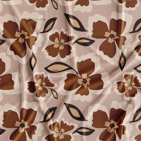 Big Floral Motif Digital Printed Fabric Manufacturer In India