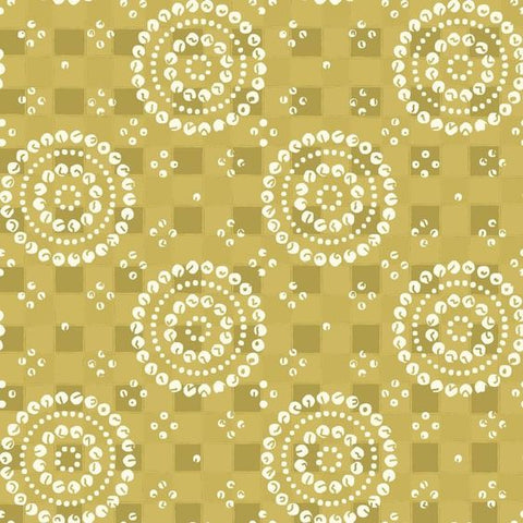 Mustard Yellow Bandhani Digital Printed Fabric Material