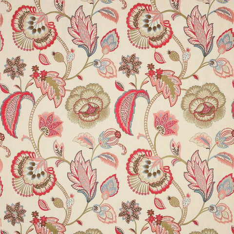 Vintage Multi Color Digital Floral Printed Fabric Material