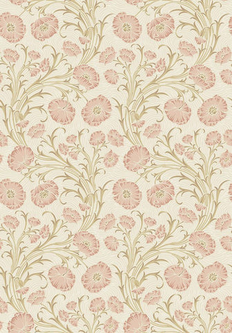 Vintage Pink Floral Digital Printed Fabric Material