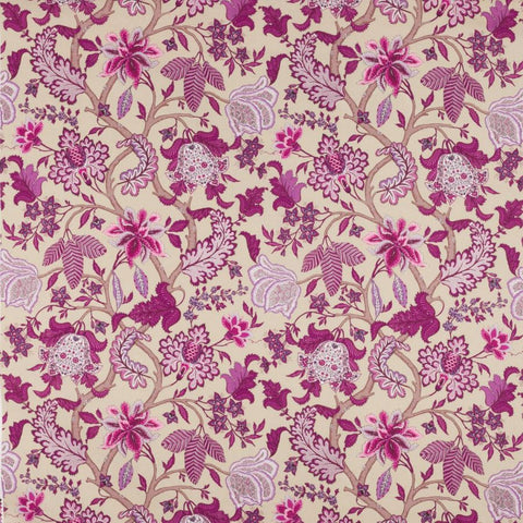 Pink Vintage Floral Digital Printed Fabric Material