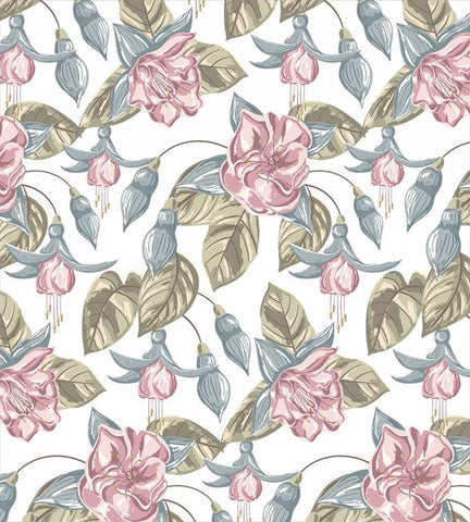 Vintage Floral Digital Printed Fabric Material