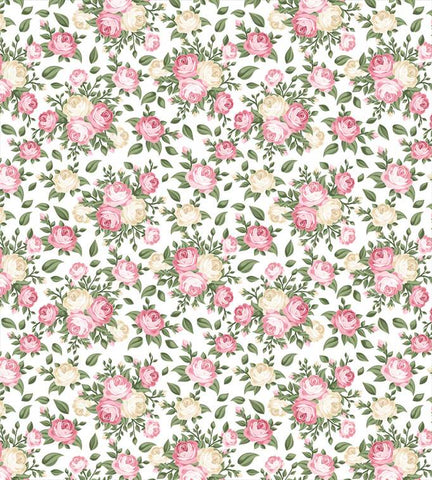 Pink Rose Digital Printed Fabric Material