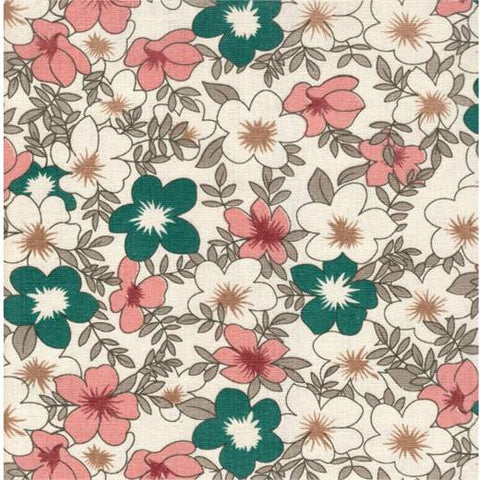 Vintage Floral Printed Fabric Material