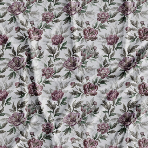 Artistic Rose Floral Digital Printed Fabric