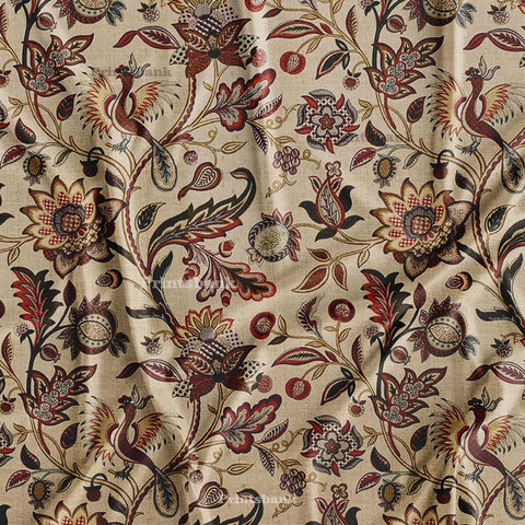 Vintage Floral Printed Fabric For Kurti Manufacture