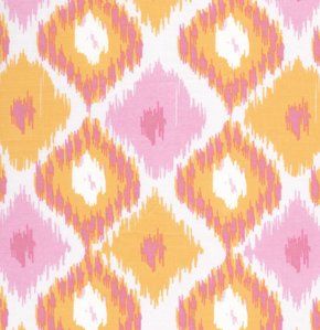 Peach Pink Ikat Digital Printed Fabric Material