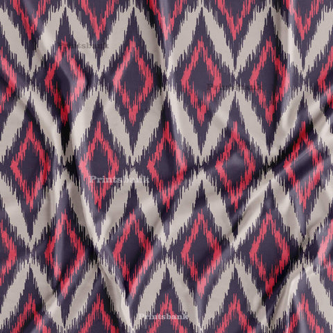 Beautiful Cotton Ikat Printed Fabric