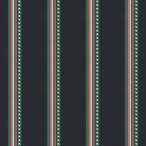 Black Green Stripe Printed Fabric Material Online