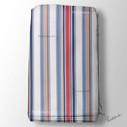 Multi color Stripe Printed Fabric Material