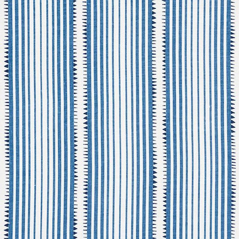 White Blue Color Stripe Printed Fabric Material